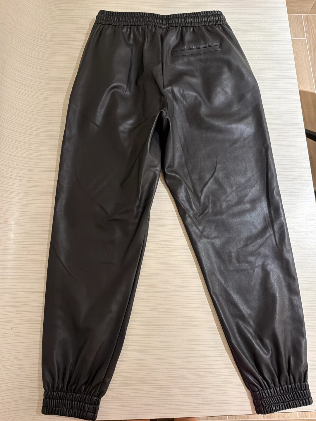Zara Faux Leather Jogger Pants XS - photo 3