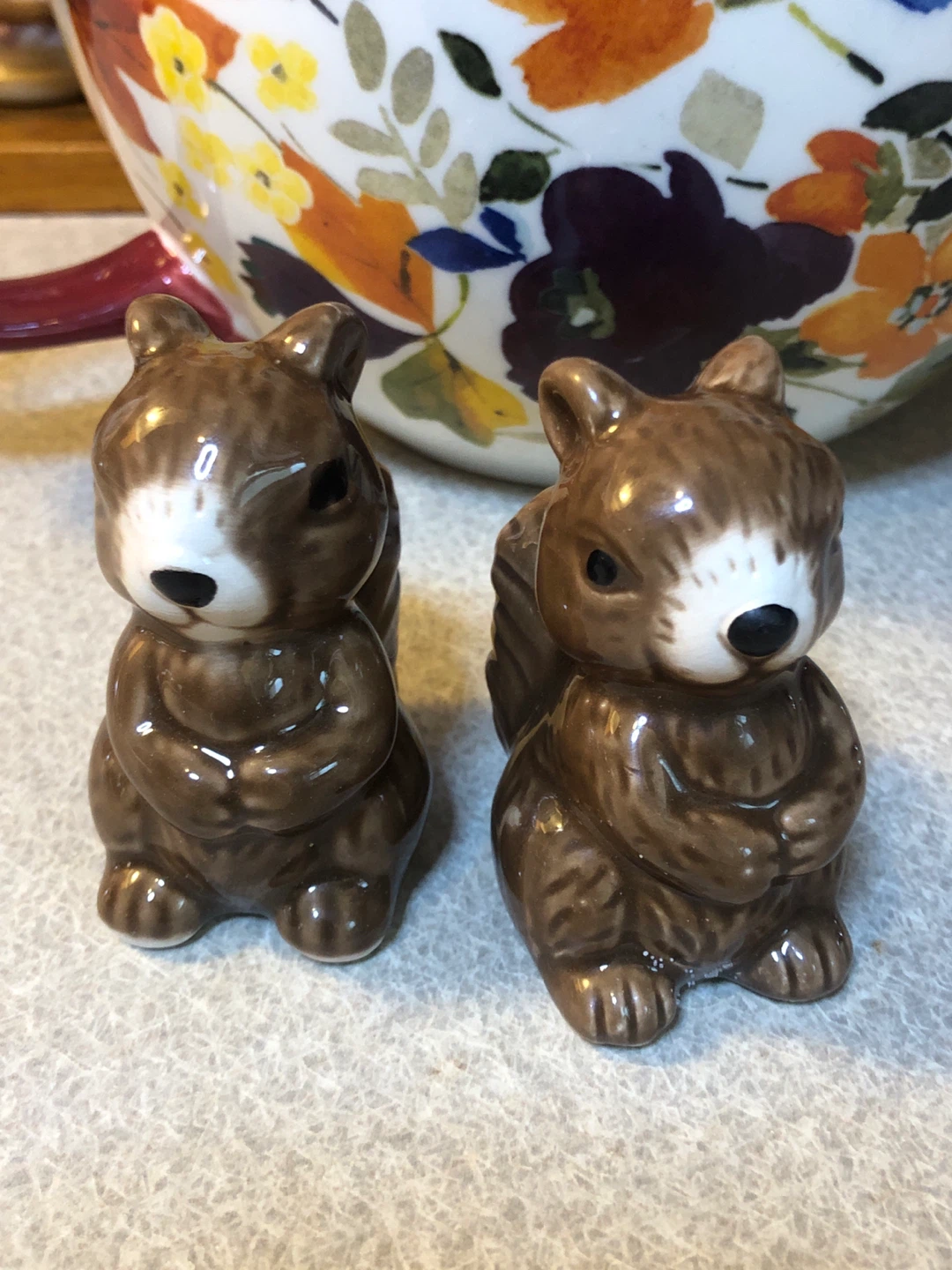 Fall Squirrel Salt & Pepper Shakers