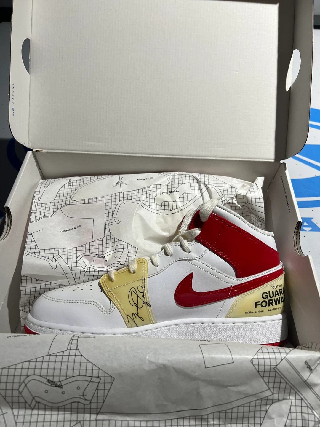 Air Jordan 1 Mid SS (GS) White/Red