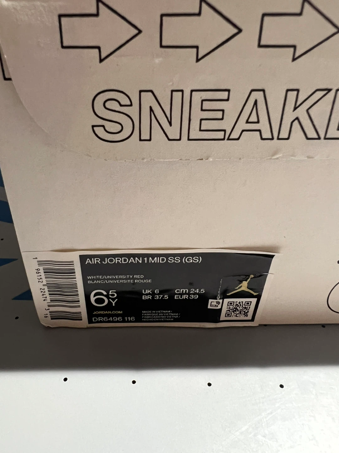 Air Jordan 1 Mid SS (GS) White/Red - photo 5