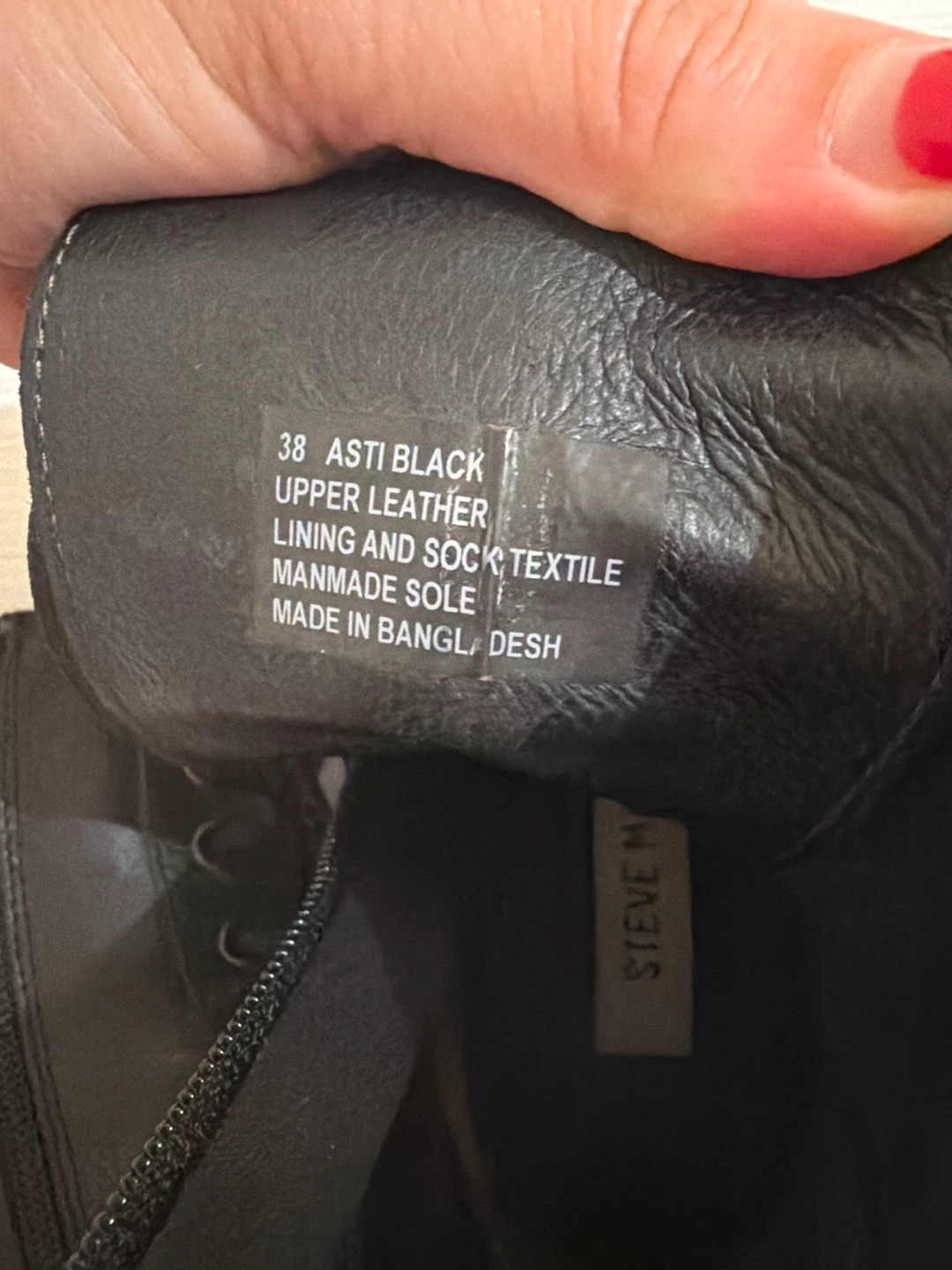 Steve Madden Black Leather Combat Boots Size 38 - photo 4