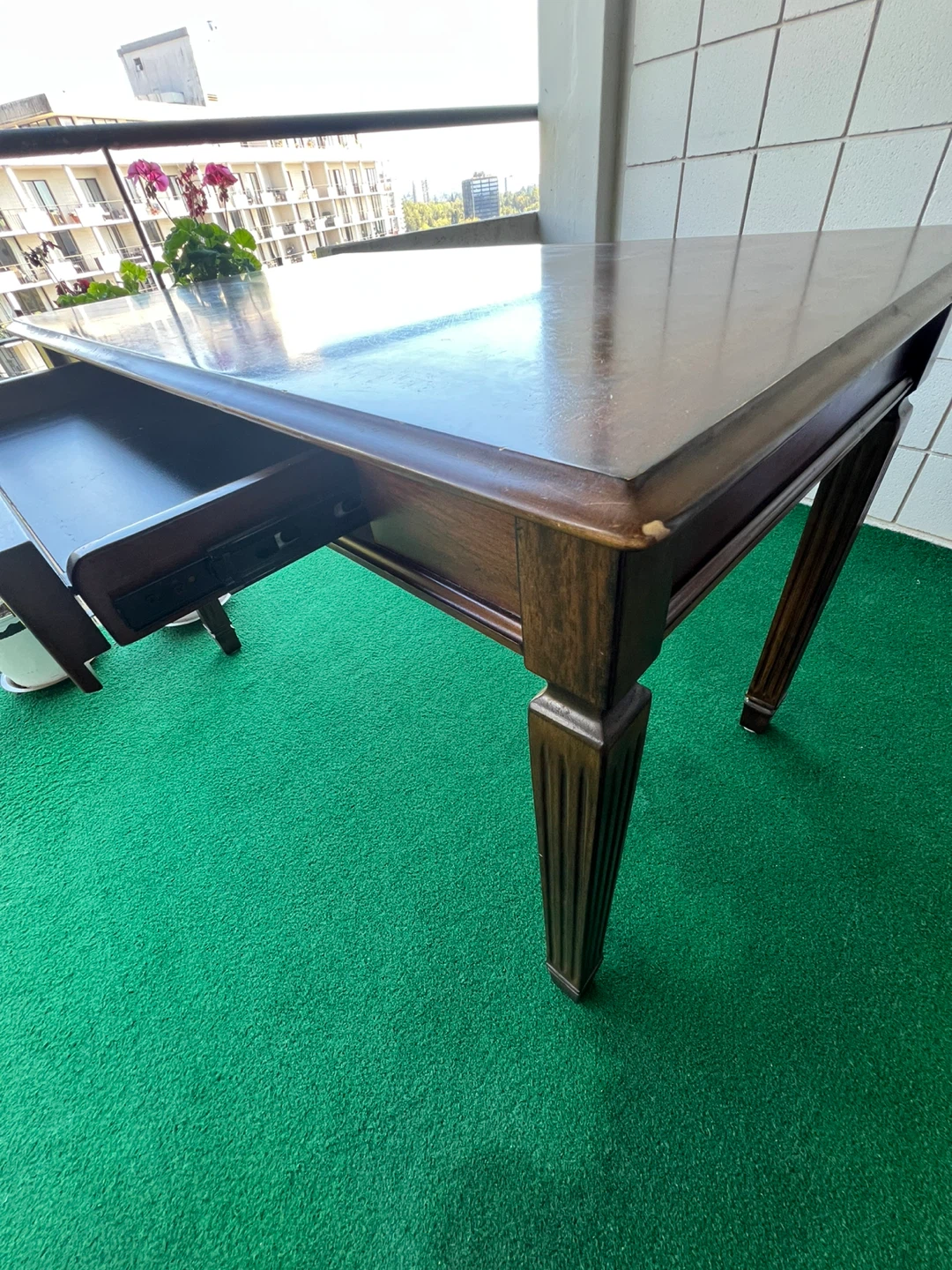 Wooden Writing Desk with Drawer - photo 3