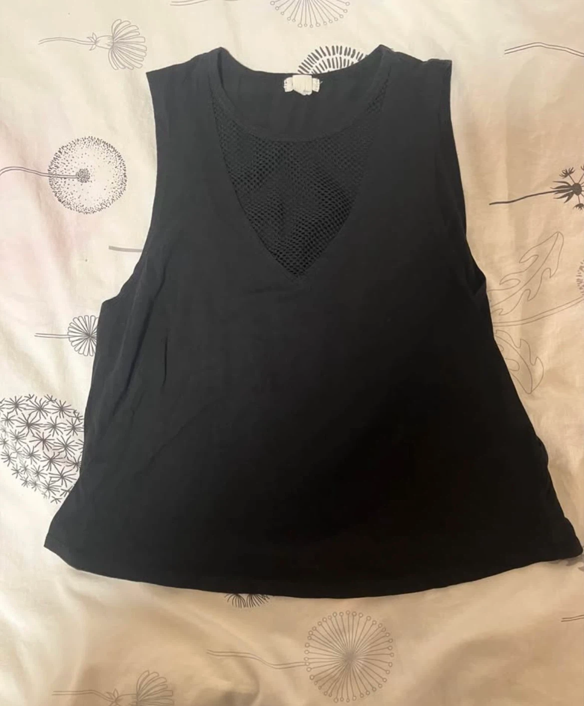 Garage Black Mesh Tank Top Size XS