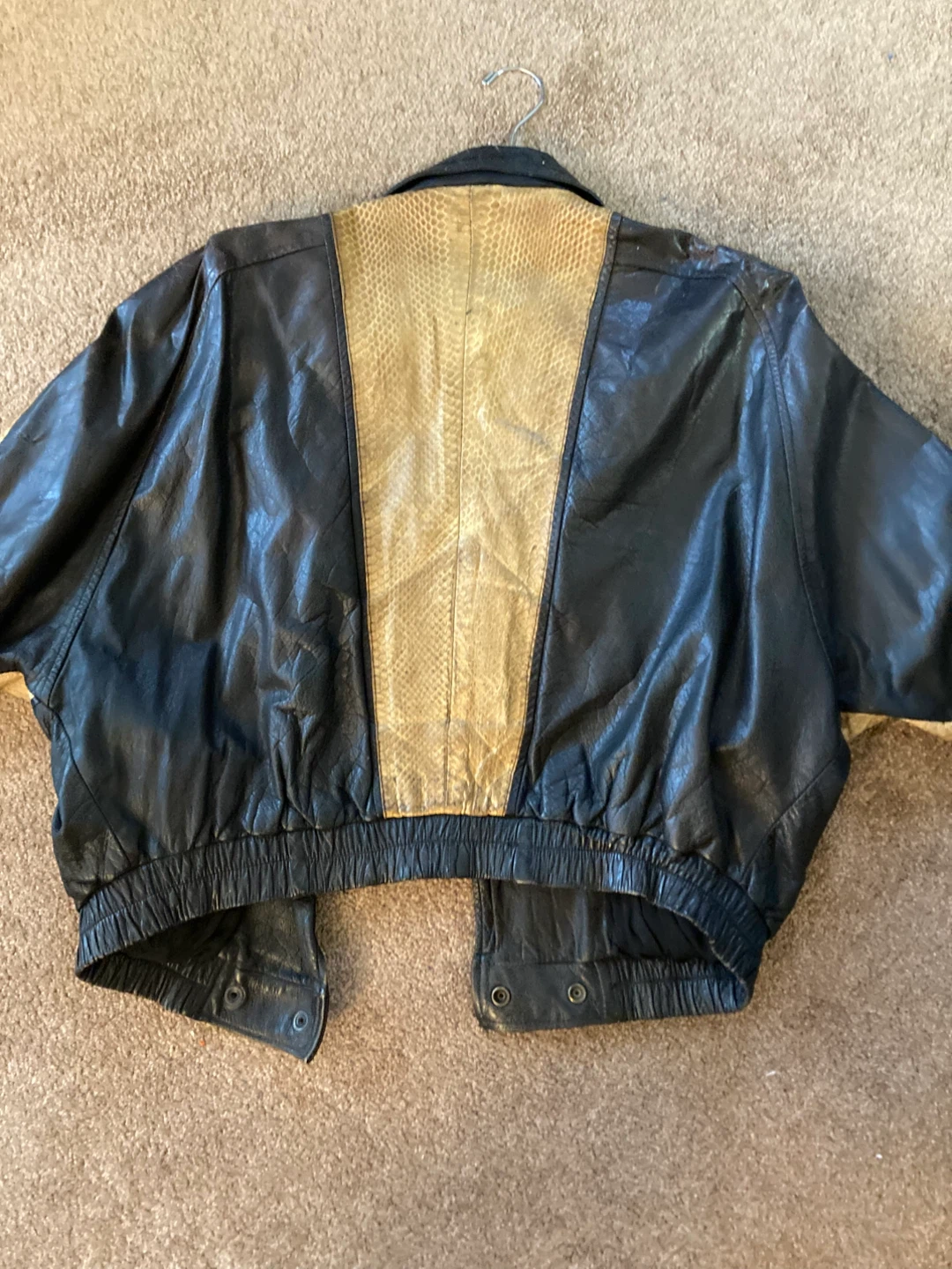 Alpes two tone Leather jacket from Italy