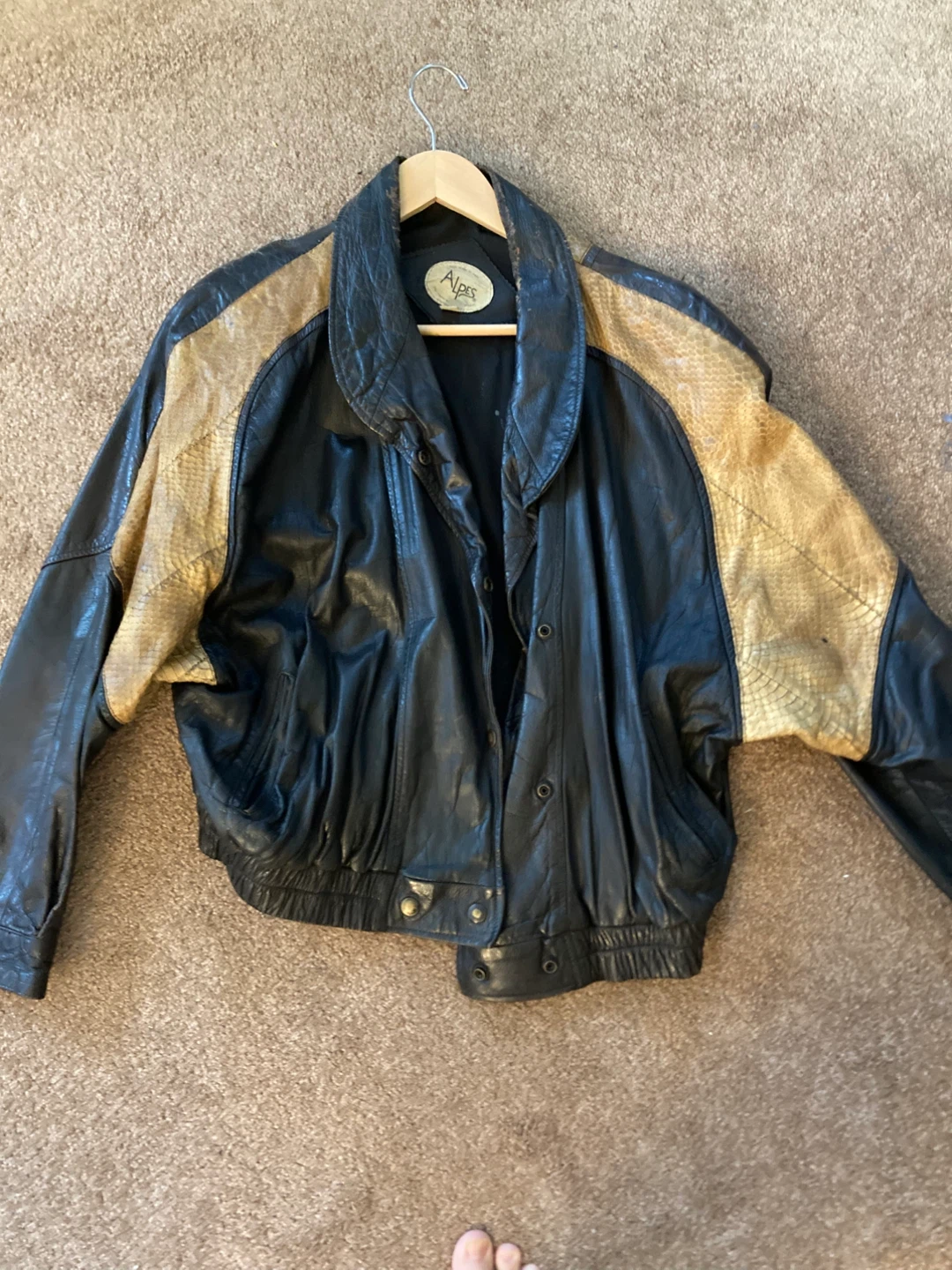 Alpes two tone Leather jacket from Italy - photo 3