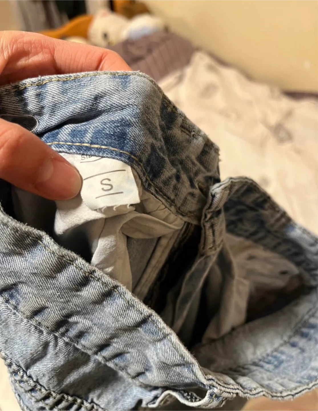Light Wash Distressed Wide Leg Jeans - photo 3