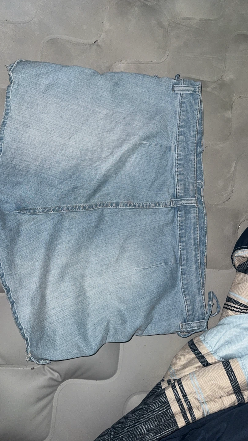 Forever 21 Light Wash Denim Lace-Up Shorts - photo 3