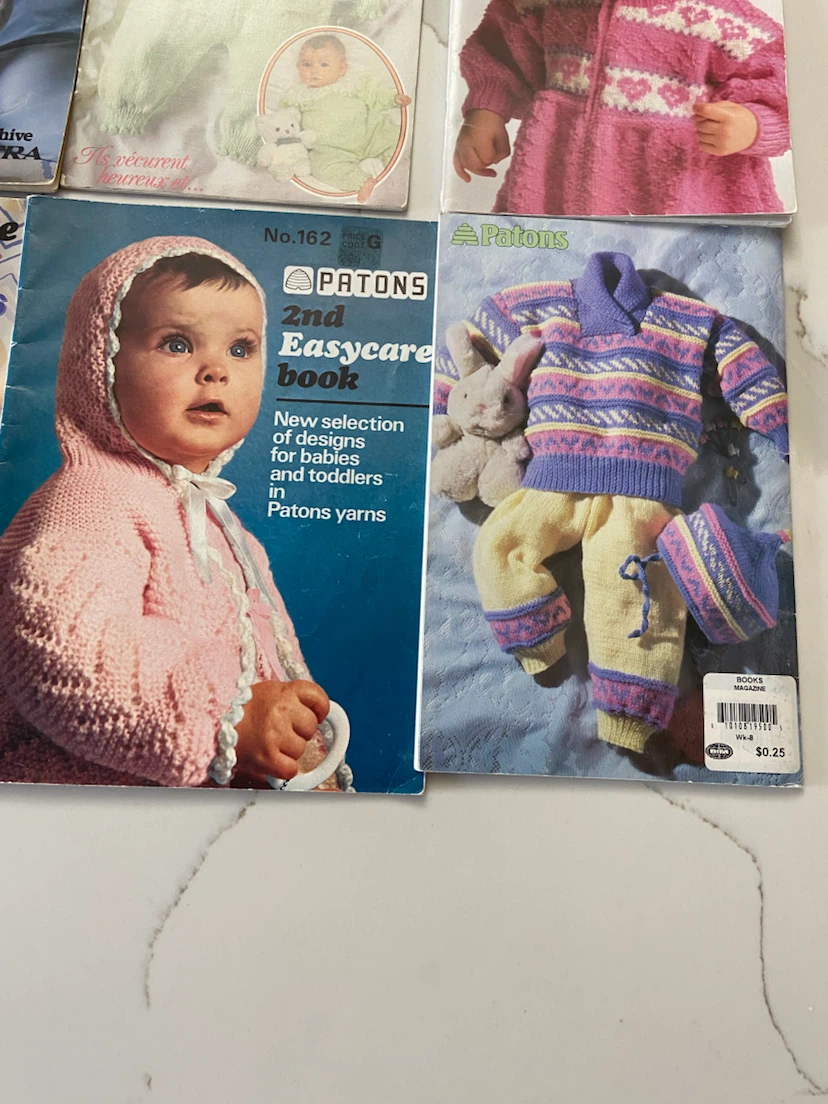 Collection of Vintage Patons and Bernat Baby Pattern Books - photo 2