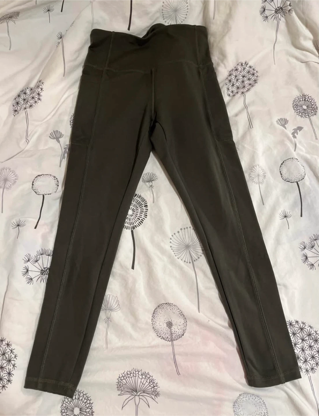 Danskin Women's Leggings - Olive Green, S/P