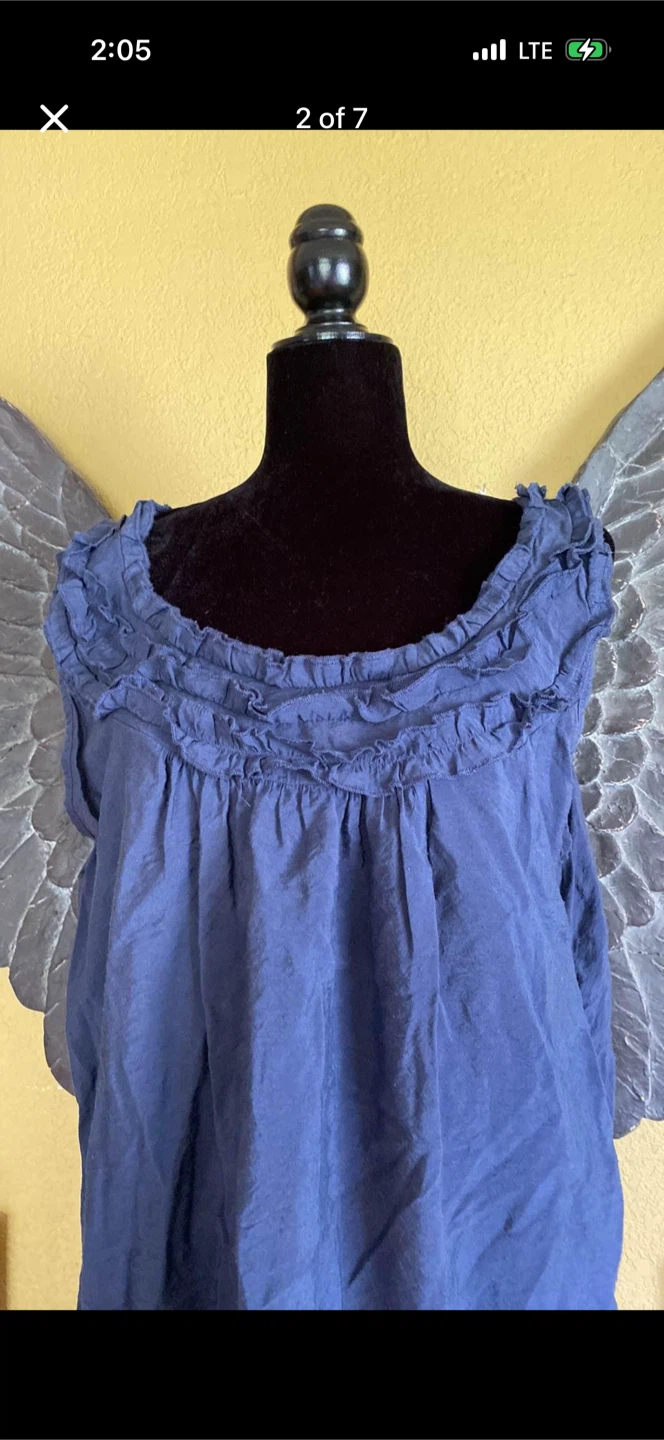 Warehouse One Navy Blue Tank Top Shirt - photo 3