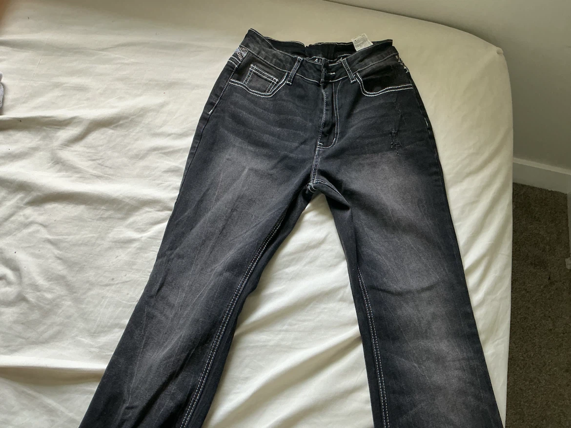Women's Black Embellished Bootcut Jeans - photo 2