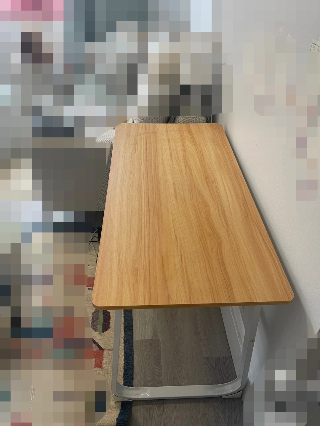 Wooden Top Desk with White Frame - photo 3