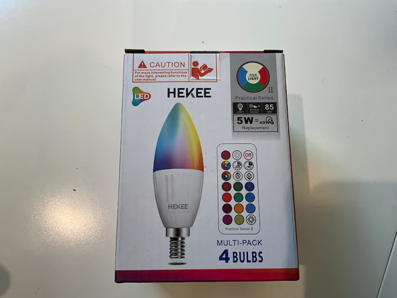 Smart RGB Candelabra Light Bulbs - 8 lights