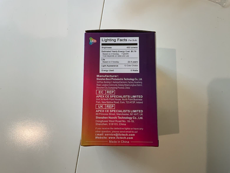Smart RGB Candelabra Light Bulbs - 8 lights - photo 5