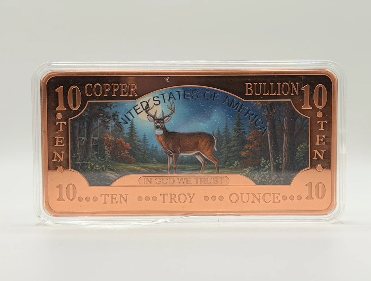 2 pcs of 10 Troy Ounce Fine Copper Bullion Bar