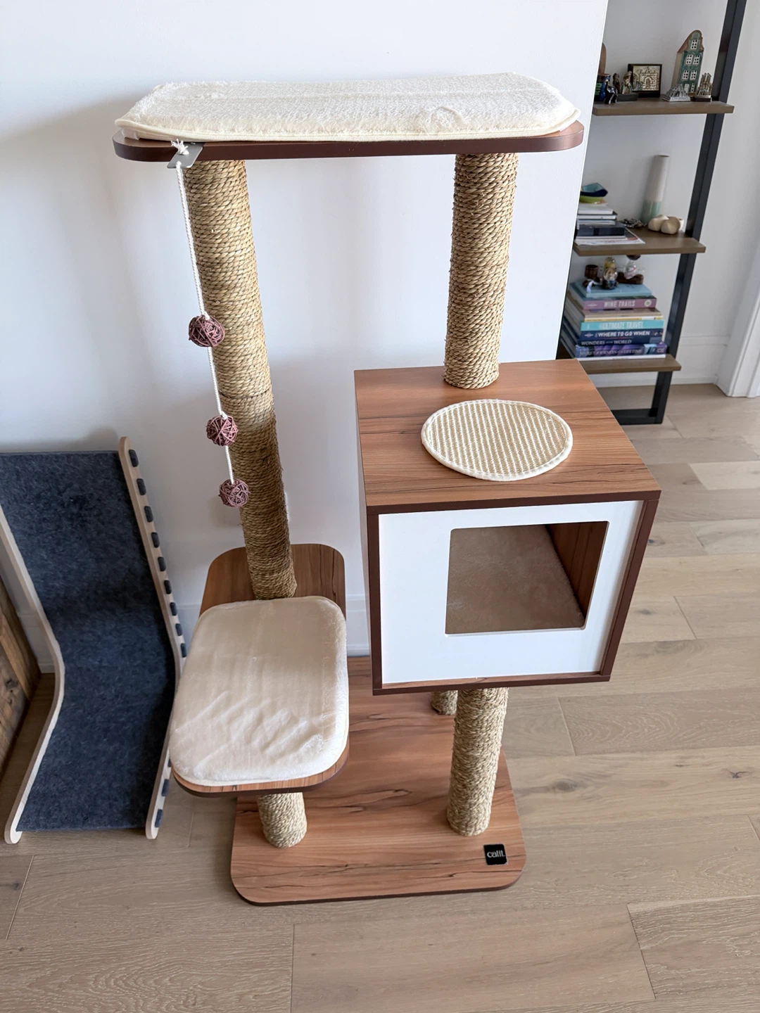 Vesper High Base Cat Tree - Walnut