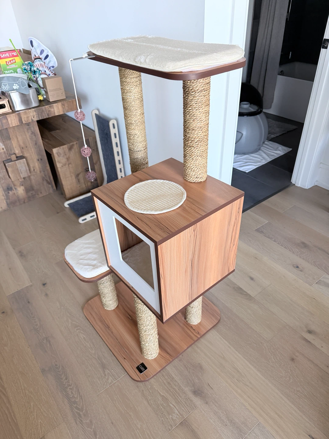 Vesper High Base Cat Tree - Walnut - photo 3
