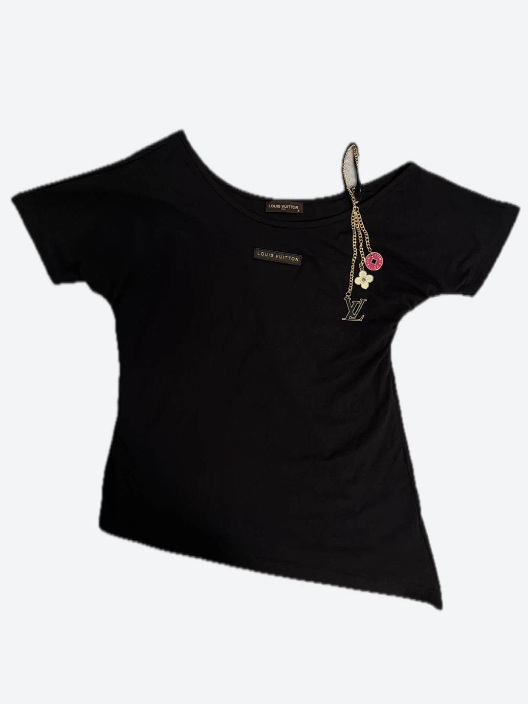 ‘Louis Vuitton’ Black Top with Charms