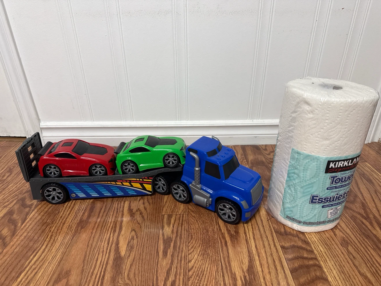 Toy Car Hauler with Two Sports Cars