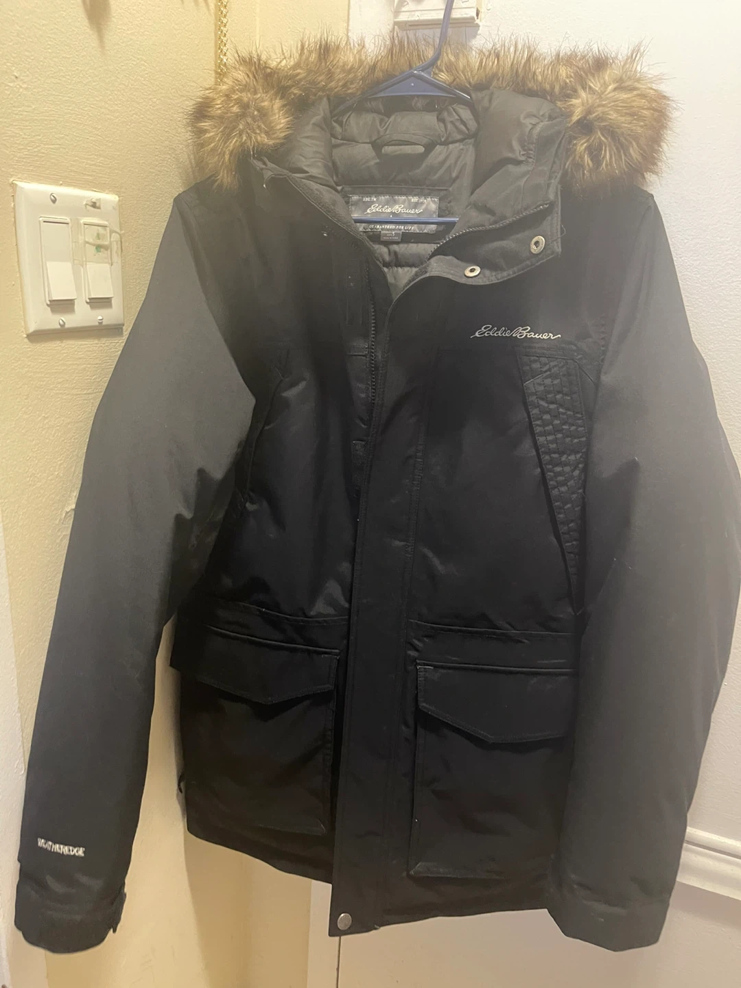 Eddie Bauer Black Parka Jacket Size S