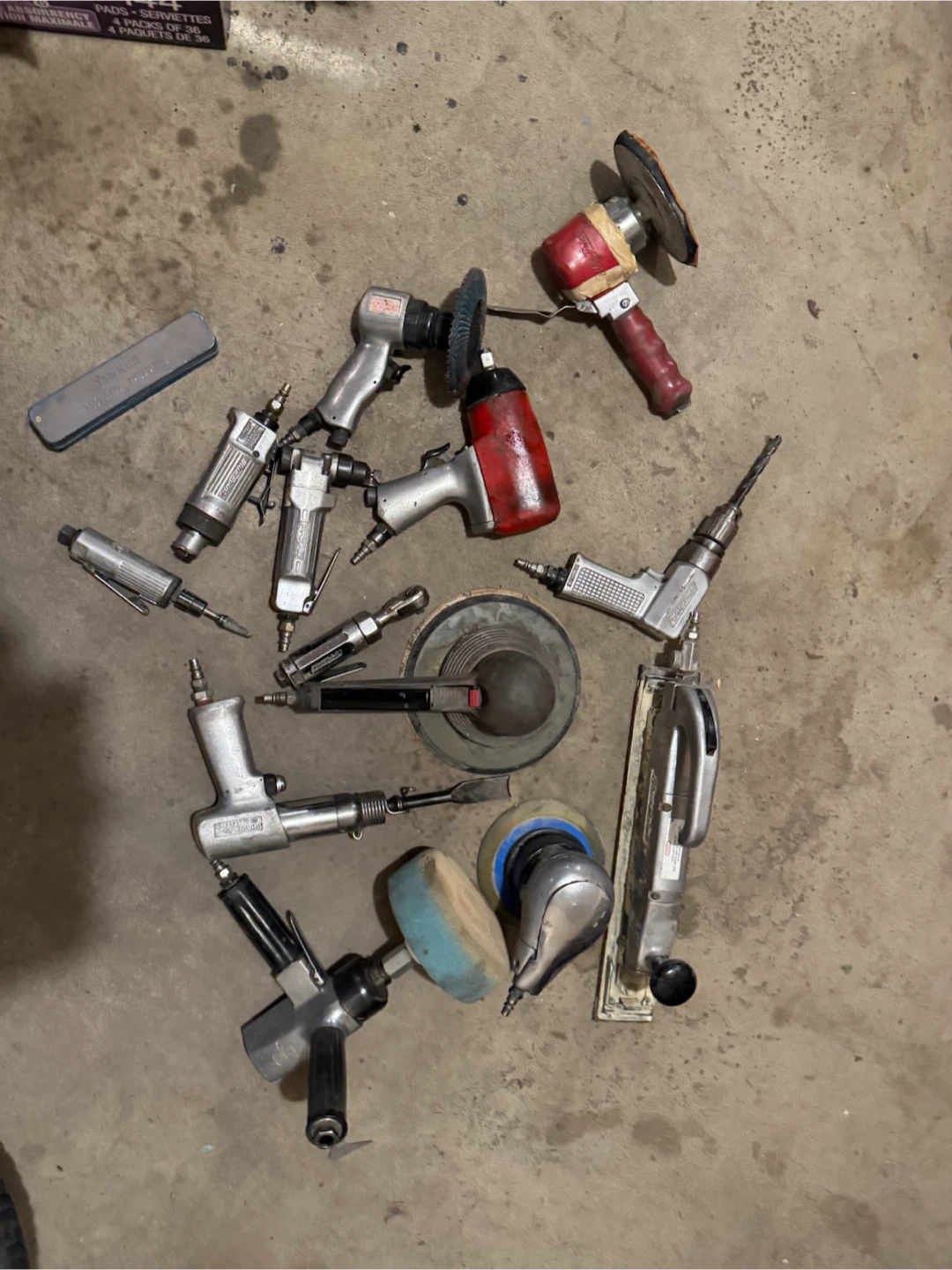 Snap on and Blue Point Air Autobody Tools.