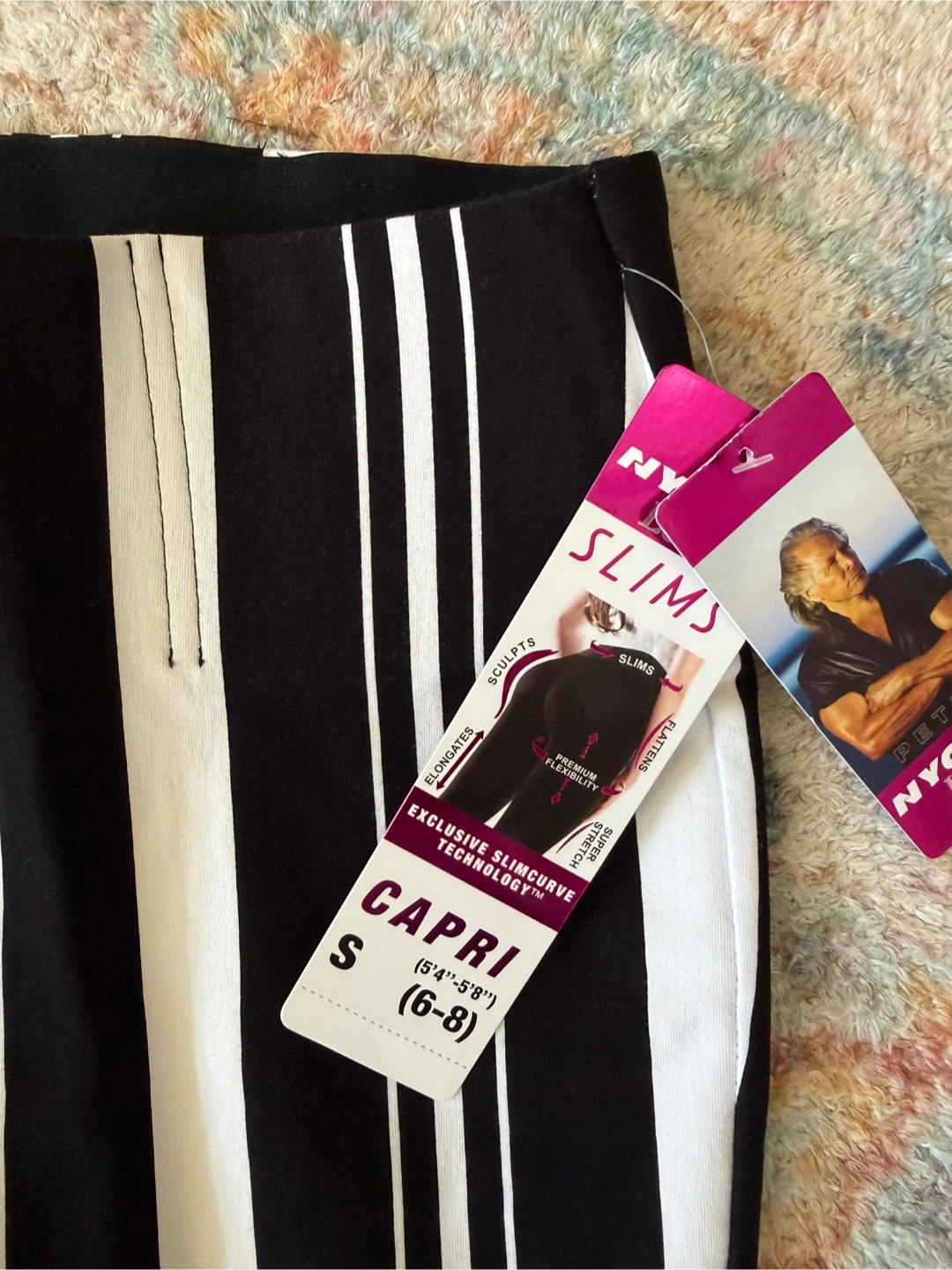Nygard Luxe Slims Black & White Stripe Capri Pants - photo 2