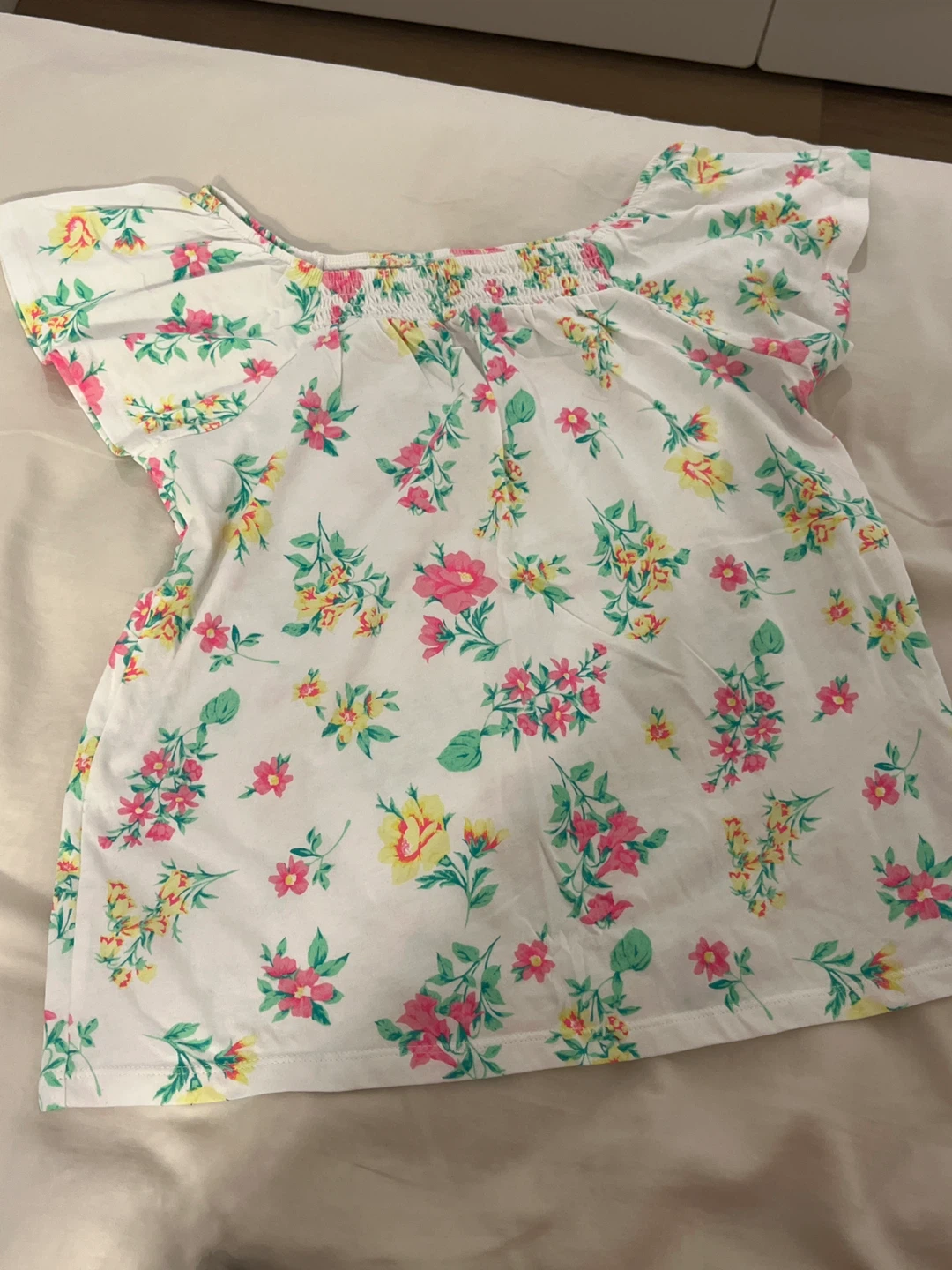 White Floral Top