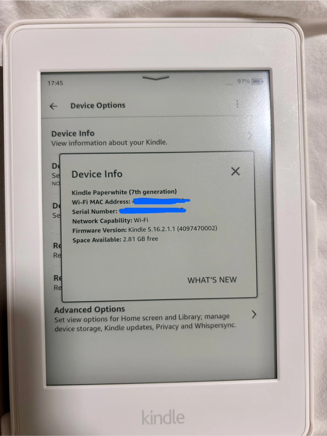 Kindle paperwhite 7th generation & a case - photo 3