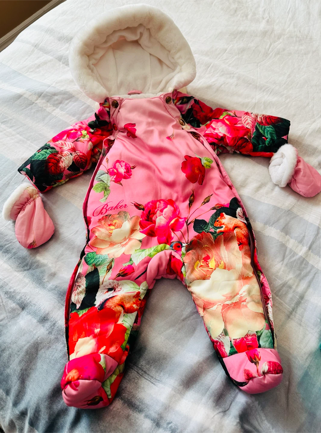 Ted Baker Floral Baby Snowsuit