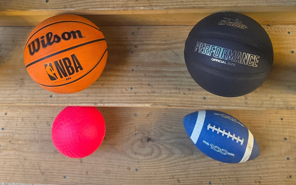 Set of 4 Assorted Sports Balls
