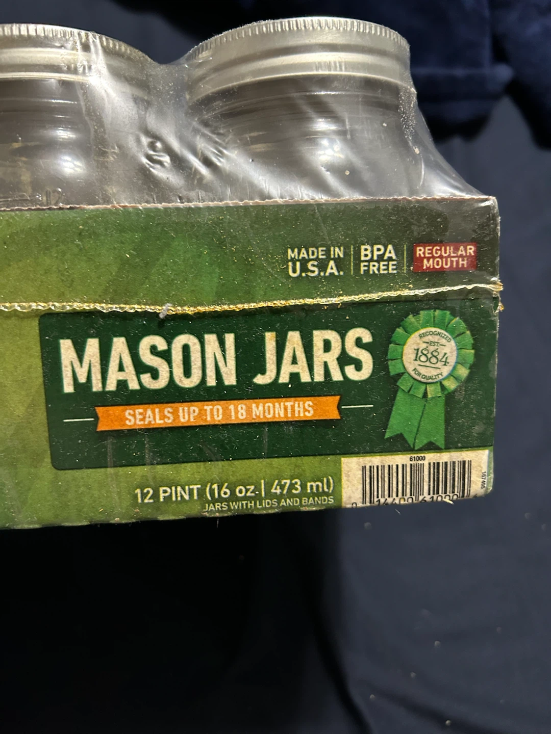 Ball Mason Jars - 12 Pint (16 oz) Regular Mouth