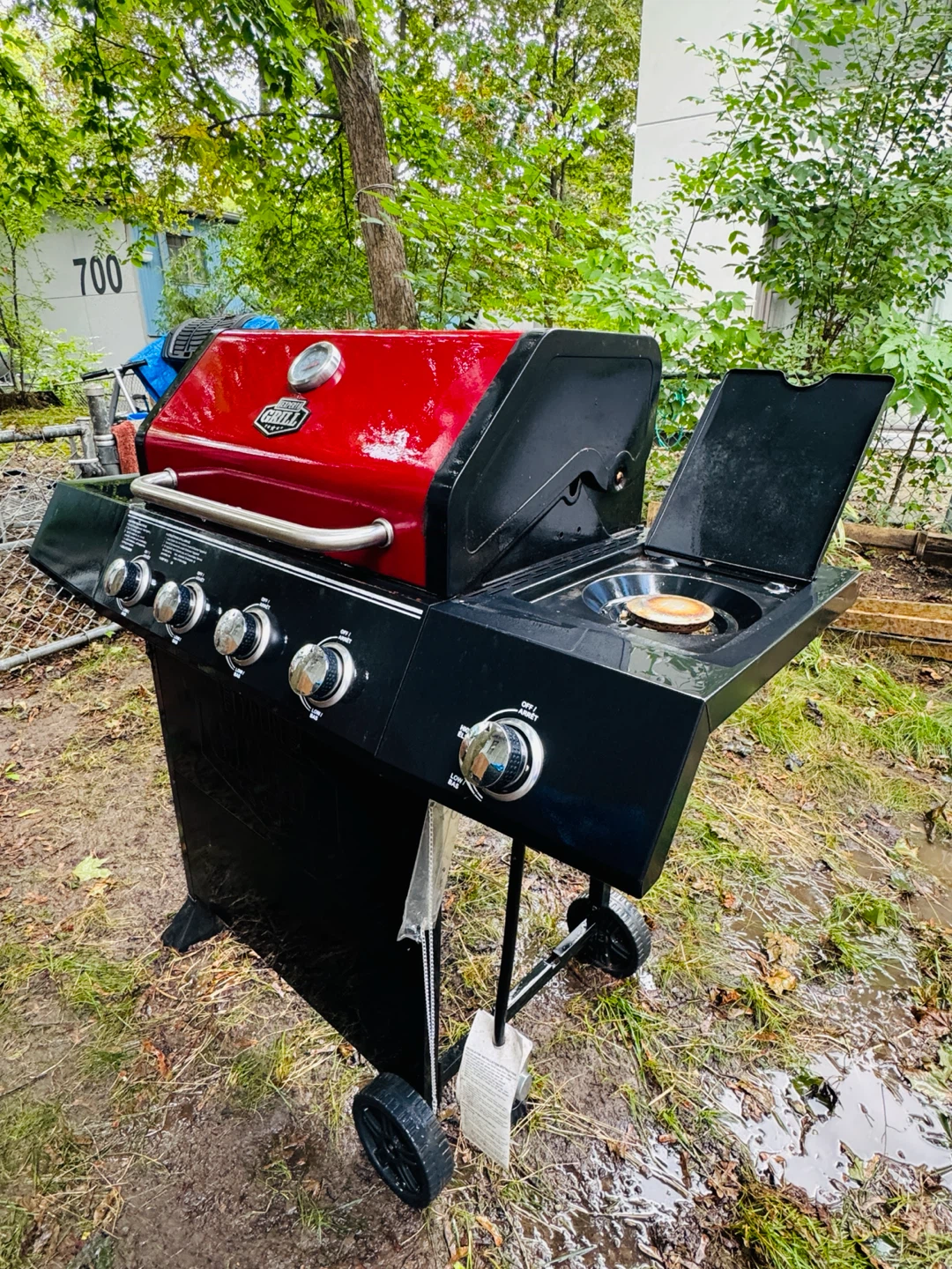 Expert Grill 4-Burner Gas BBQ with Side Burner