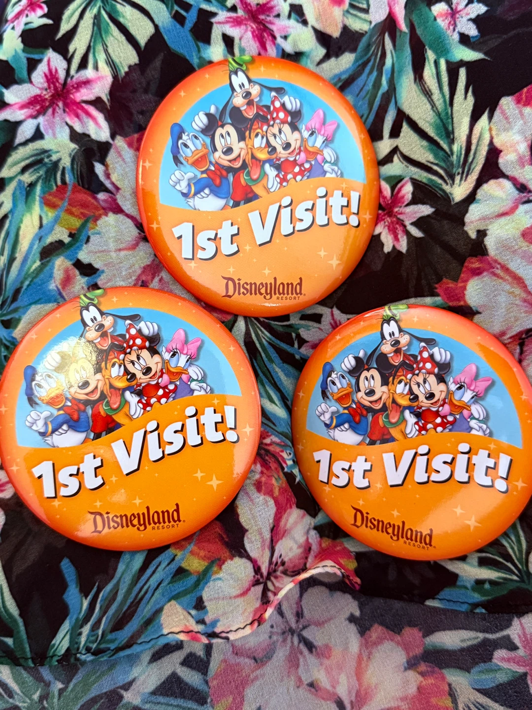 Disneyland Resort 1st Visit Button Pins (Set of 3)