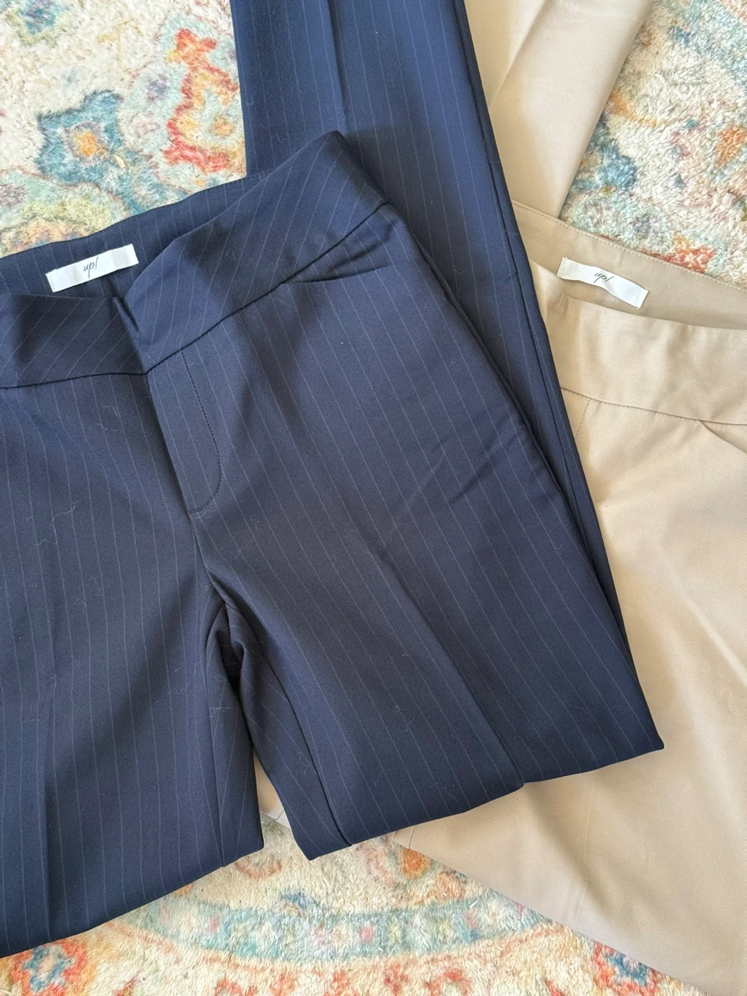 Women's Dress Pants - Navy Pinstripe & Beige - photo 2