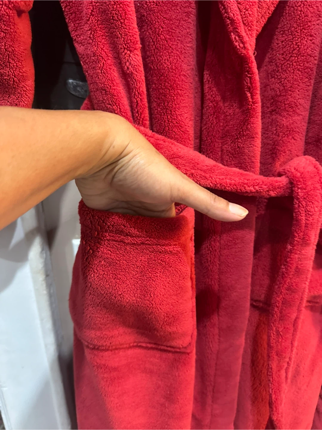 Red Coral Fleece Bathrobe - photo 3