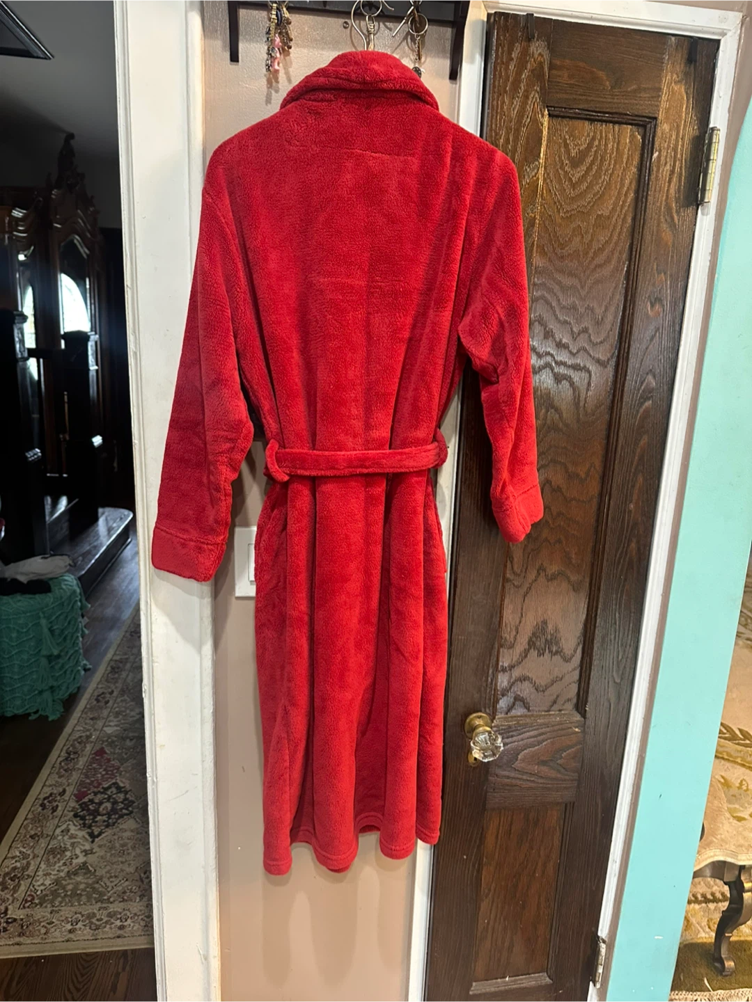 Red Coral Fleece Bathrobe - photo 4
