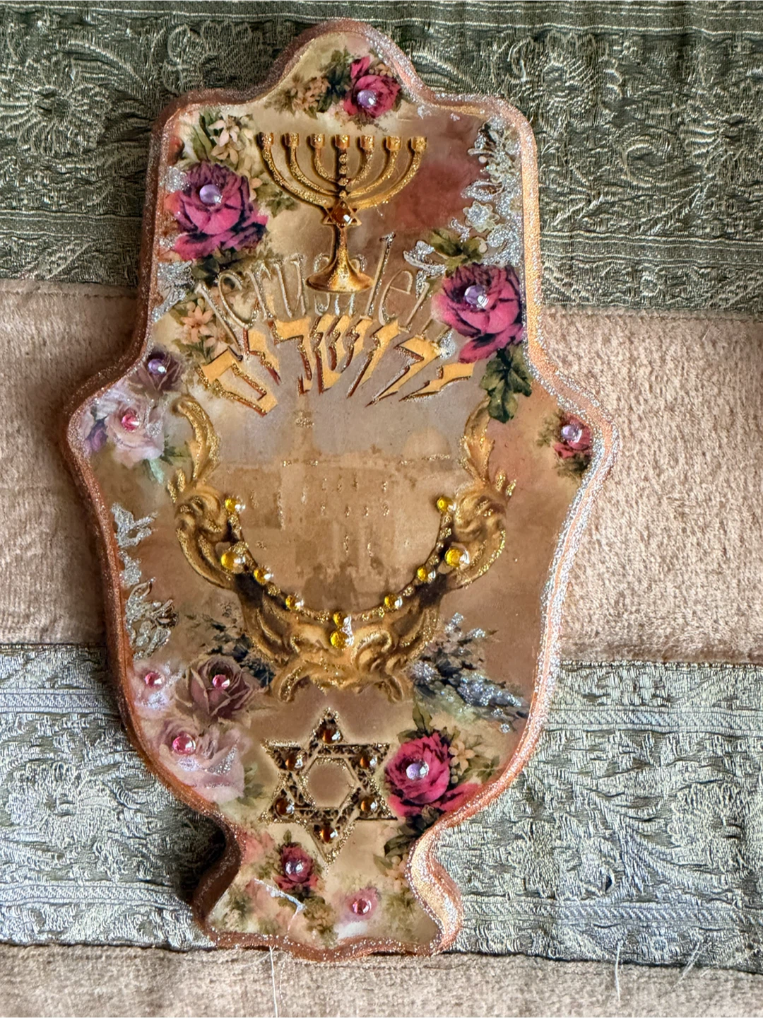 Decorative Jerusalem Hamsa Wall Hanging