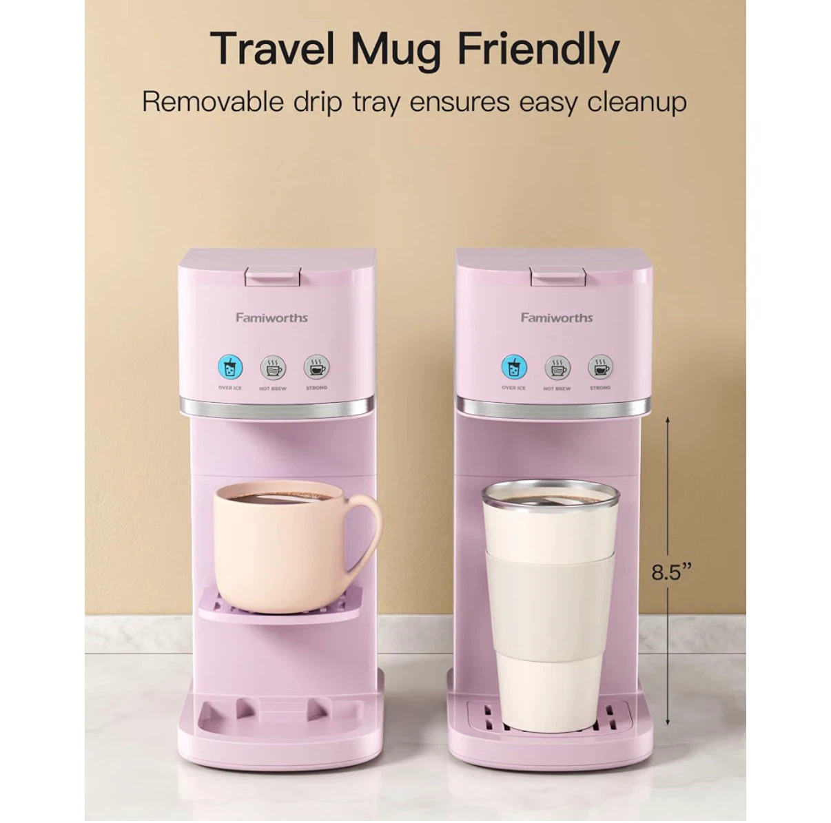 Famiworths Pink Single Serve Coffee Maker - photo 4