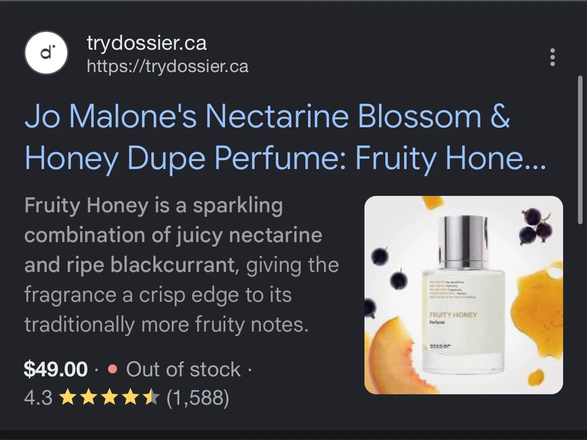 Dossier Fruity Honey Perfume - photo 5