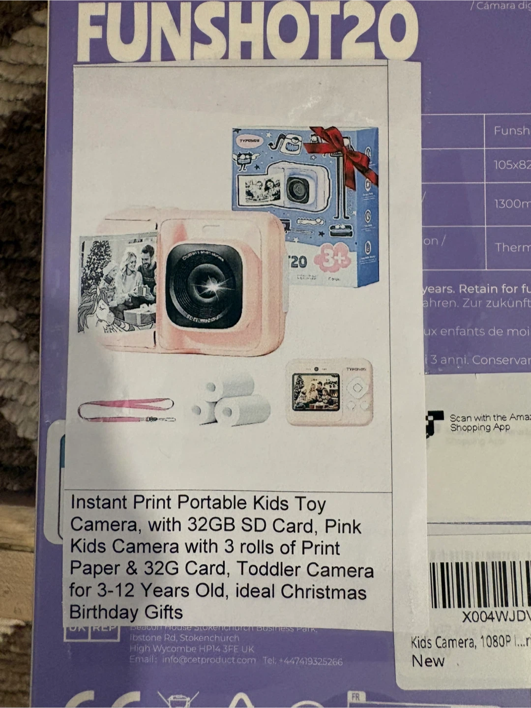 Funshot20 Instant Digital Camera for kids