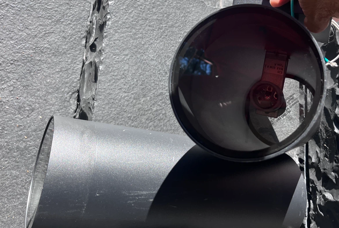 Black Outdoor Wall Sconce Lights (Pair) - photo 3