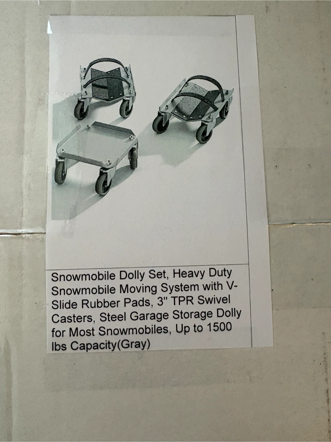 Snowmobile Dolly Set