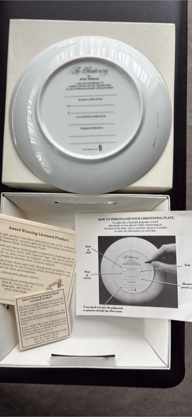 Roman Abbie Williams "The Christening" Keepsake Plate - photo 2