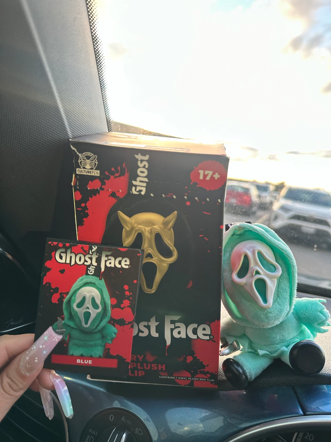 Culturefly Ghost Face Mystery Vinyl Plush Bag Clip (1/18- Blue)