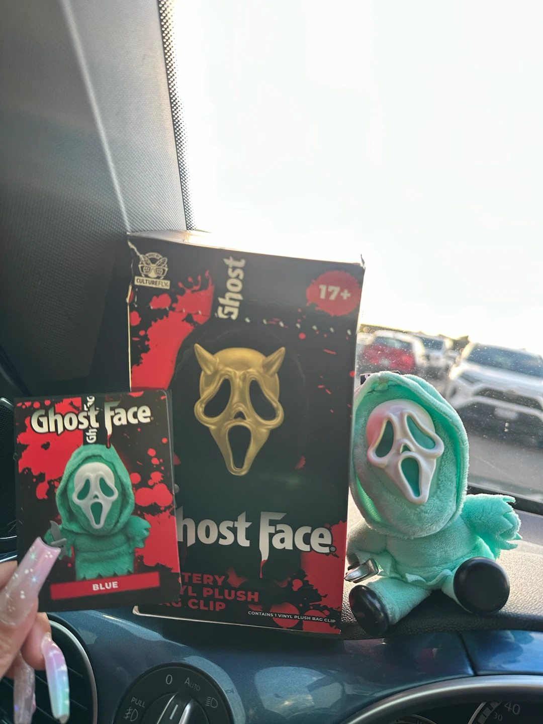 Culturefly Ghost Face Mystery Vinyl Plush Bag Clip (1/18- Blue) - photo 2