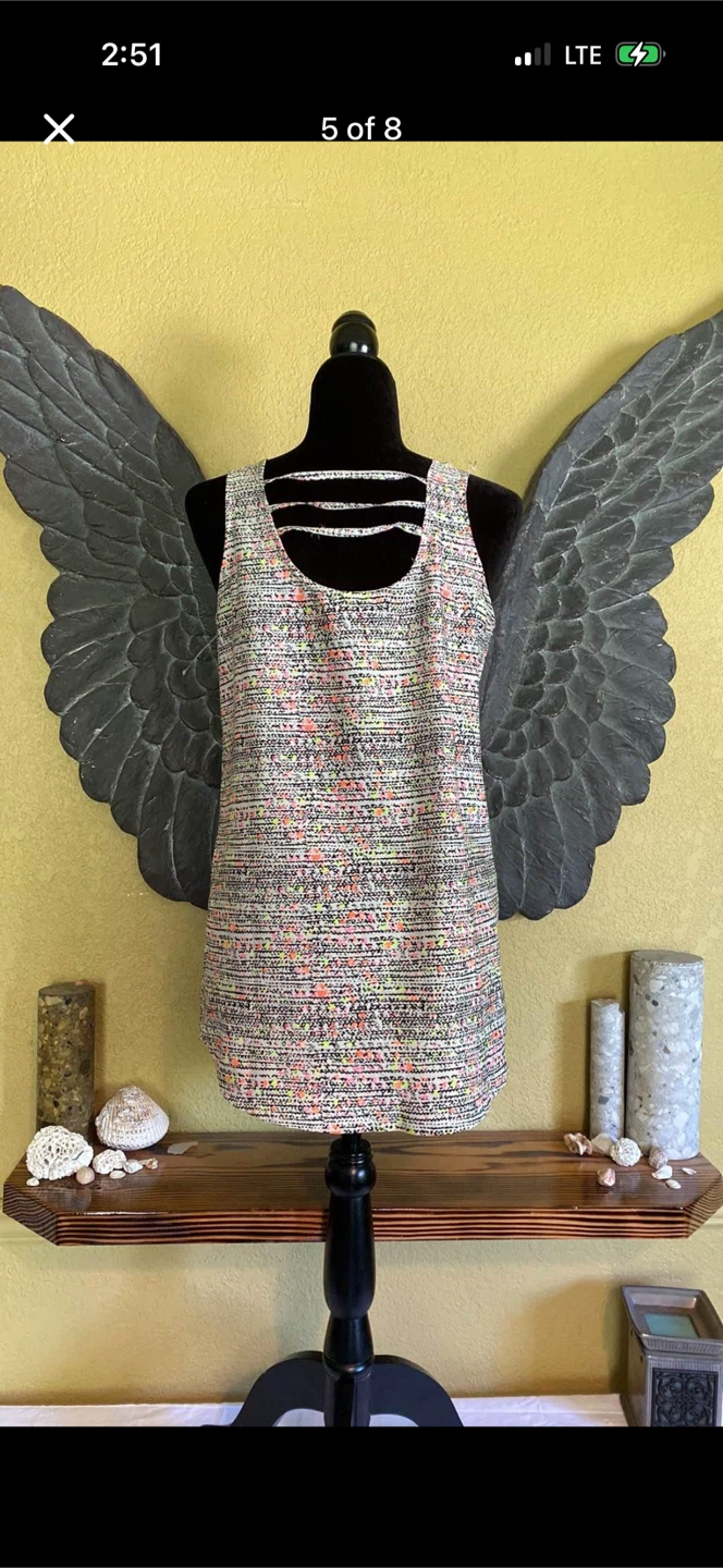 Warehouse One Tunic Length Tank Top With Back Cut Out - photo 5