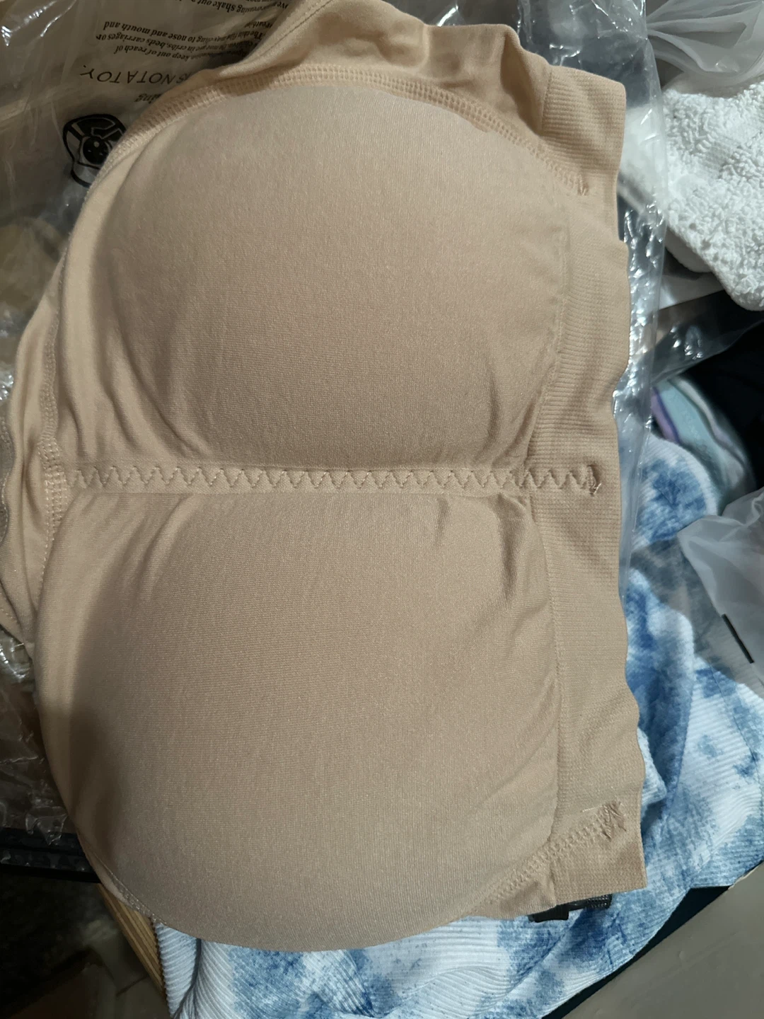 Nude Seamless Padded Underwear - Large