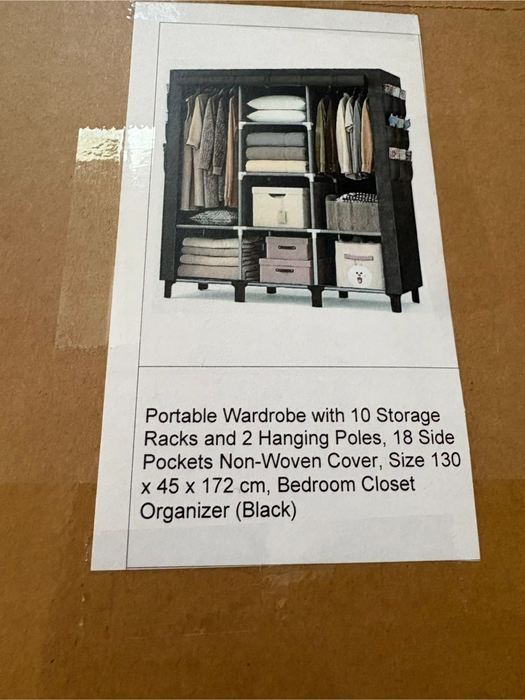 Portable Wardrobe - Black
