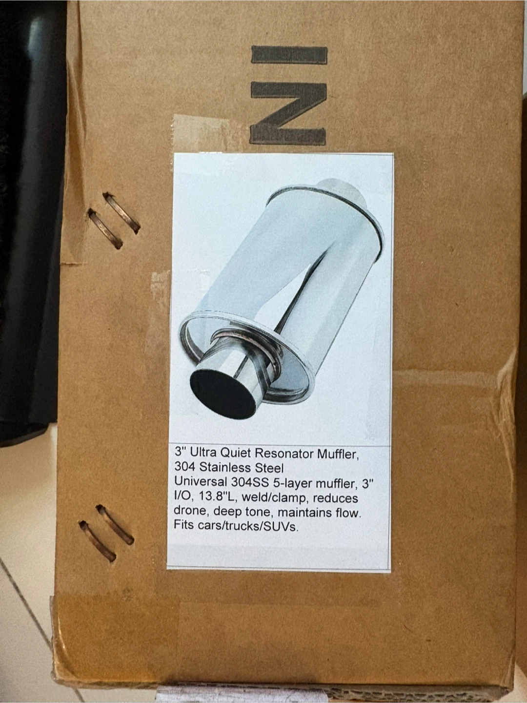 3" Ultra Quiet Resonator Muffler - 304 Stainless Steel - photo 2