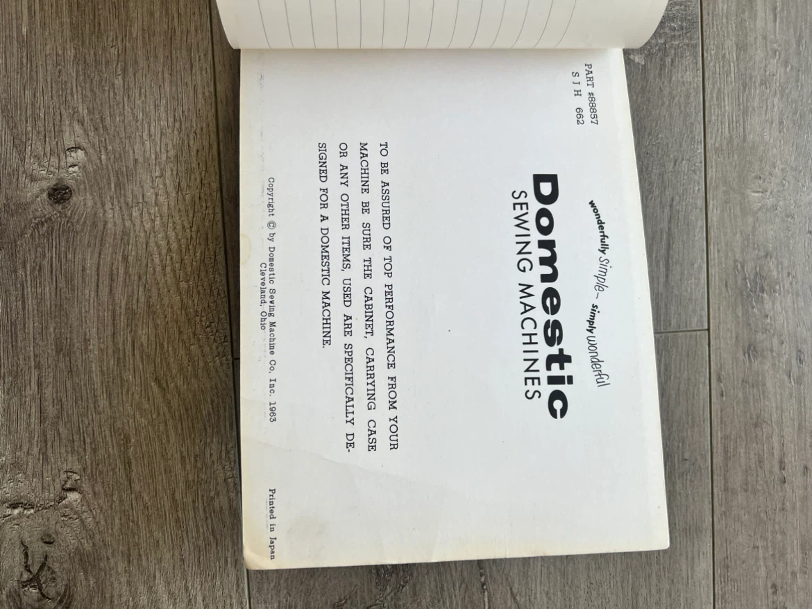 Vintage Domestic Zigzag Sewing Machine Model 762 User Manual - photo 5